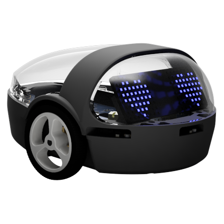 La coque de l'Eliobot, dôme fumé et yeux LED