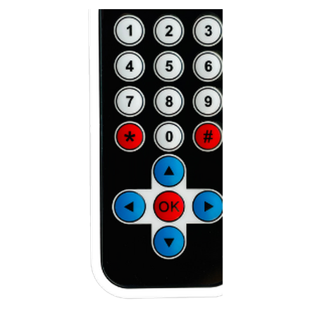 La télécommande infrarouge fournie avec l'Eliobot