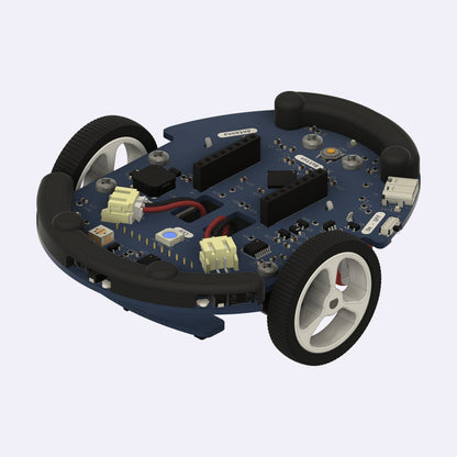 Eliobot Maker, carte électronique à nu, sur fond violet clair