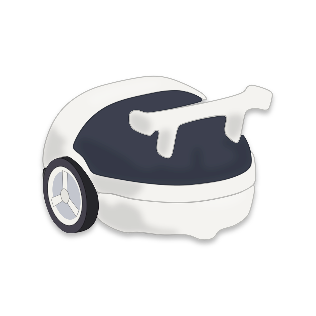 Backpack Bolide sur un Eliobot blanc