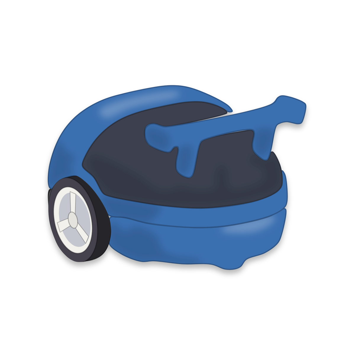 Backpack Bolide sur un Eliobot bleu